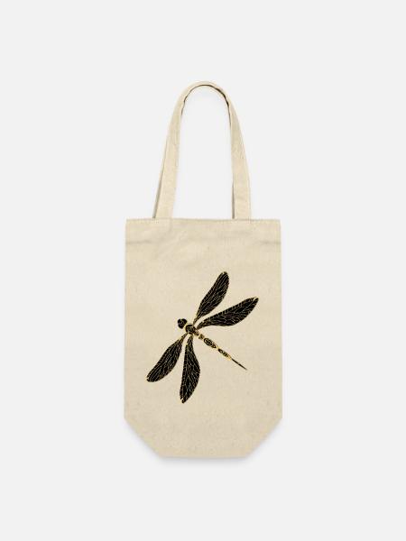 Libelle - Geschenkbeutel für Flaschen - Natur
