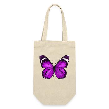 Schmetterling lila - Geschenkbeutel für Flaschen - Natur - Vorne