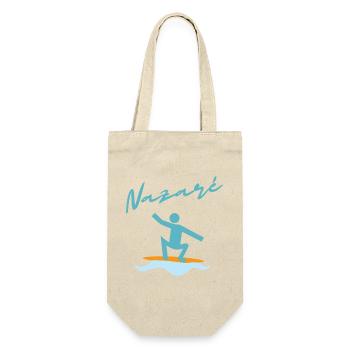 Nazaré Surfing Illustration - Gift Bag for Bottles - nature - Front