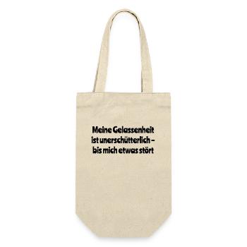 Selbstironische Sprüche - Geschenkbeutel für Flaschen - Natur - Vorne