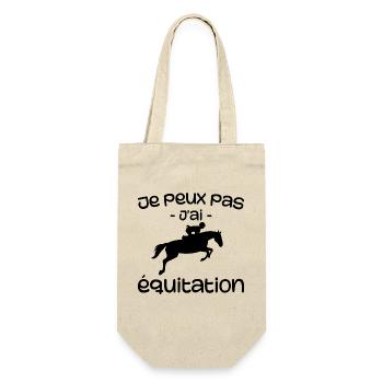 I can't I have horse riding - Gift Bag for Bottles - nature - Front
