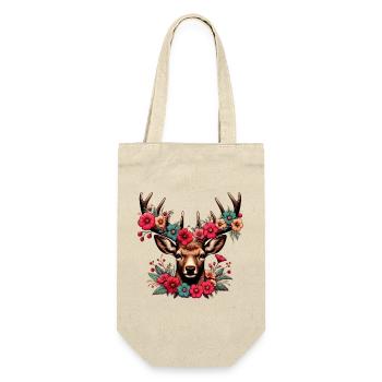 Cerf avec des fleurs - Sac à bouteille - nature - Devant