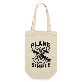Plane and Simple - Gift Bag for Bottles - nature - Front