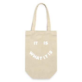 It is what it is - Geschenkbeutel für Flaschen - Natur - Vorne