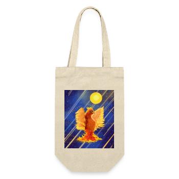 Cosmic Glowing Firebird: Cyber-Semurg - Gift Bag for Bottles - nature - Front