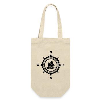 The Black Boat and the Compass - Gift Bag for Bottles - nature - Front