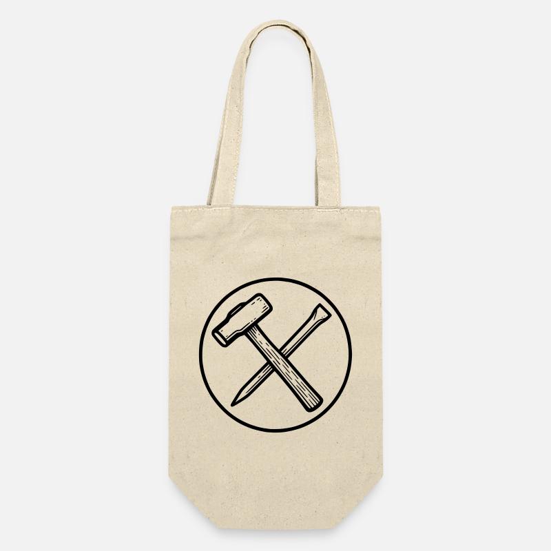 Hammer and Chisel - Gift Bag for Bottles - nature