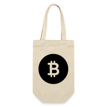 Bitcoin Black Icon - Gift Bag for Bottles - nature - Front