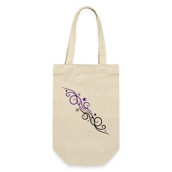 Star Ornament Tribal Design - Gift Bag for Bottles - nature - Front