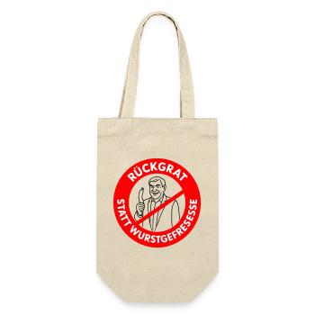Colonne vertébrale au lieu de manger des saucisses ! COULEURS SOUHAITÉES Bande dessinée - Sac à bouteille - nature - Devant