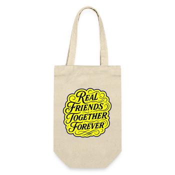 Real friends forever - Gift Bag for Bottles - nature - Front