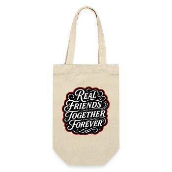 Real friends forever - Gift Bag for Bottles - nature - Front