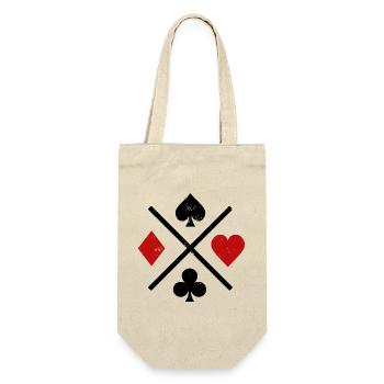 Cartes à jouer design contrasté - Sac à bouteille - nature - Devant