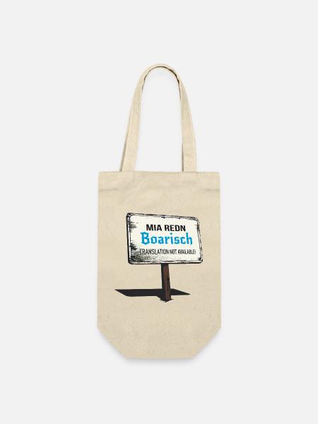 Mia Redn Boarisch Bayrischer Dialekt Humor - Geschenkbeutel für Flaschen - Natur