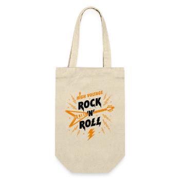 High Voltage Rock N Roll Guitar - Gift Bag for Bottles - nature - Front