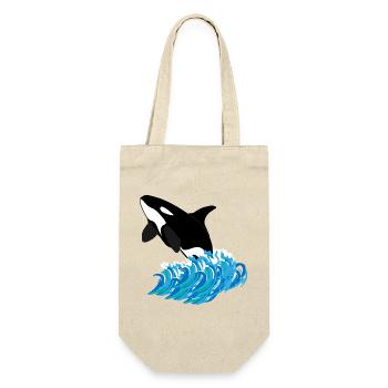 Orca Print - Gift Bag for Bottles - nature - Front