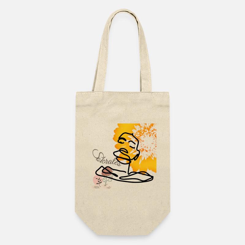 Sokrates Boho Seele - Geschenkbeutel für Flaschen - Natur