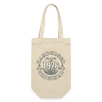 50th Birthday 2026 Hamburg Original Gift - Gift Bag for Bottles - nature - Front