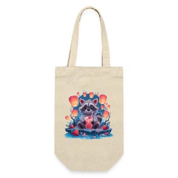 Night Raccoon Lantern Lemonade - Gift Bag for Bottles - nature - Front