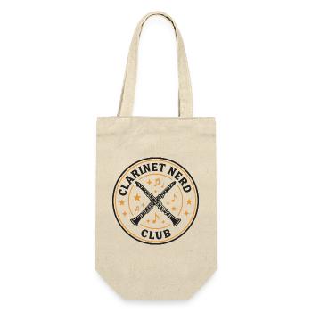 Klarinetten Nerd Club | Musiker Humor - Geschenkbeutel für Flaschen - Natur - Vorne