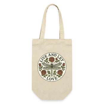 Live and Let Love Dragonfly Circle - Gift Bag for Bottles - nature - Front