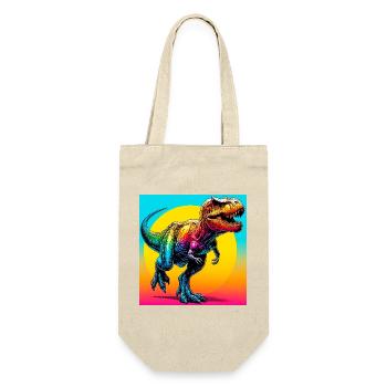 Dinosaurier - Geschenkbeutel für Flaschen - Natur - Vorne