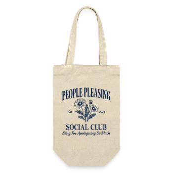 People Pleasing Social Club – Sorry for... - Gift Bag for Bottles - nature - Front