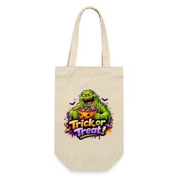 schleimmonster-trick-or-treat - Geschenkbeutel für Flaschen - Natur - Vorne