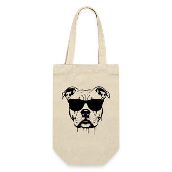 Pitbull Glasses Graffiti - Gift Bag for Bottles - nature - Front