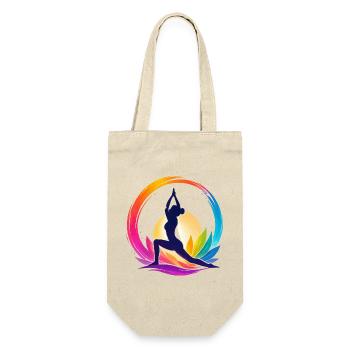 Colorful yoga in the circle of the sun - Gift Bag for Bottles - nature - Front