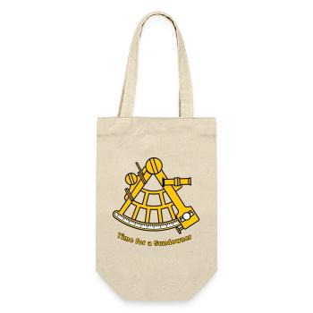Sextant - Navigation Captain Sailing Sea Offshore - Gift Bag for Bottles - nature - Front