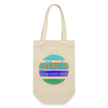 Mathe mag mich nicht Neon Banner - Geschenkbeutel für Flaschen - Natur - Vorne