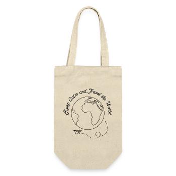 Keep Calm and travel the World  - Gift Bag for Bottles - nature - Front
