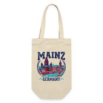 Mainz Germany Cathedral Rhine River Emblem - Geschenkbeutel für Flaschen - Natur - Vorne
