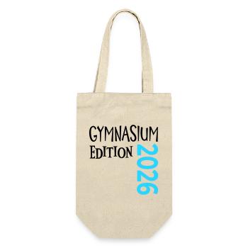 Gymnasium 2026 - Geschenkbeutel für Flaschen - Natur - Vorne
