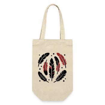 Bird Feathers Circle Logo - Gift Bag for Bottles - nature - Front