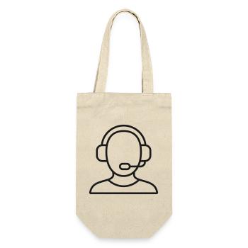 Icône de ligne de support client Symbole de service casque - Sac à bouteille - nature - Devant