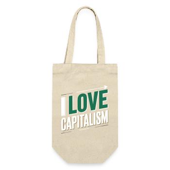 I Love Capitalism Unternehmer Aktien Kapitalismus - Geschenkbeutel für Flaschen - Natur - Vorne