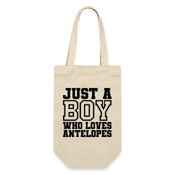 Just A Boy Who Loves Antelopes - Geschenkbeutel für Flaschen - Natur - Vorne