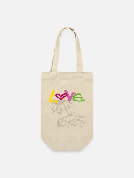 Pride Graffiti Liebe - Geschenkbeutel für Flaschen - Natur