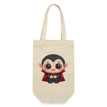 Cute vampire in knitted look - Gift Bag for Bottles - nature - Front