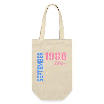 September 1986 Birthday - Gift Bag for Bottles - nature - Front