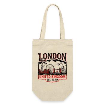 London United Kingdom Est 43 AD - Gift Bag for Bottles - nature - Front