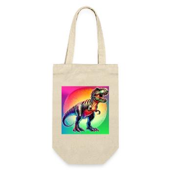 Dinosaurier - Geschenkbeutel für Flaschen - Natur - Vorne