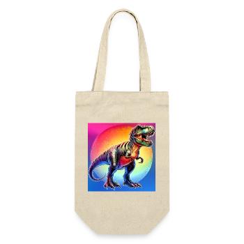 Dinosaurier - Geschenkbeutel für Flaschen - Natur - Vorne