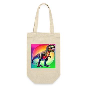 Dinosaurier - Geschenkbeutel für Flaschen - Natur - Vorne