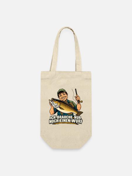 ICH BRAUCHE NUR NOCH EINEN WURF - Geschenkbeutel für Flaschen - Natur