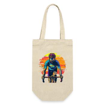 Radsport Sonnenuntergang - Geschenkbeutel für Flaschen - Natur - Vorne