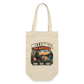Millennial am Wasser – Slavic Weekend Mode - Geschenkbeutel für Flaschen - Natur - Vorne