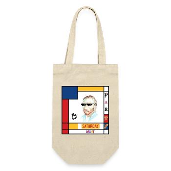 Retro-Mondrian-Porträt Samstag - Geschenkbeutel für Flaschen - Natur - Vorne